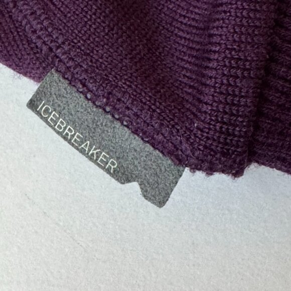 Icebreaker Womens XS Purple Pullover Turtleneck High Neck Sweater Merino Wool - Picture 4 of 6